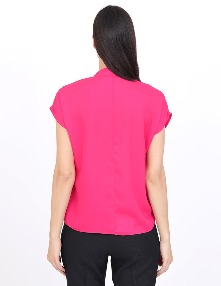 Blusa Cuello V, Manga  Corta