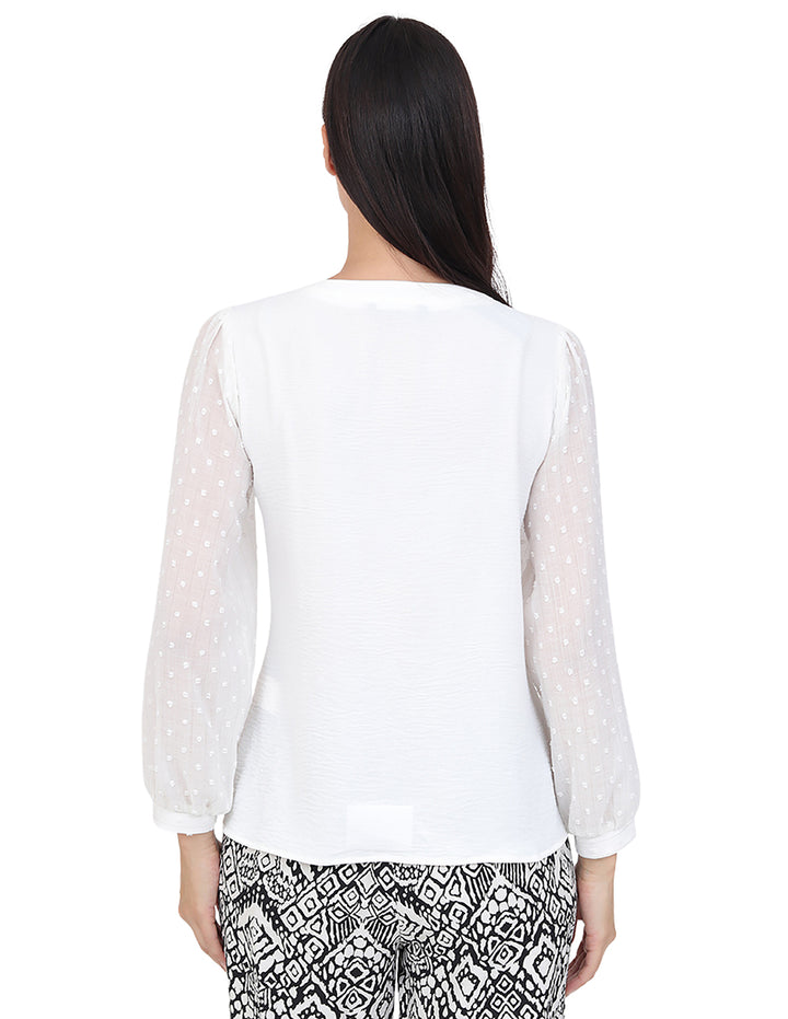 Blusa Cuello Redondo, Manga  Larga