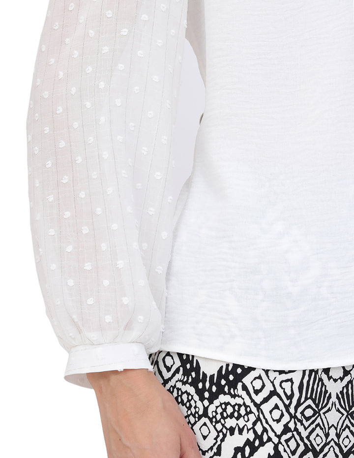 Blusa Cuello Redondo, Manga  Larga