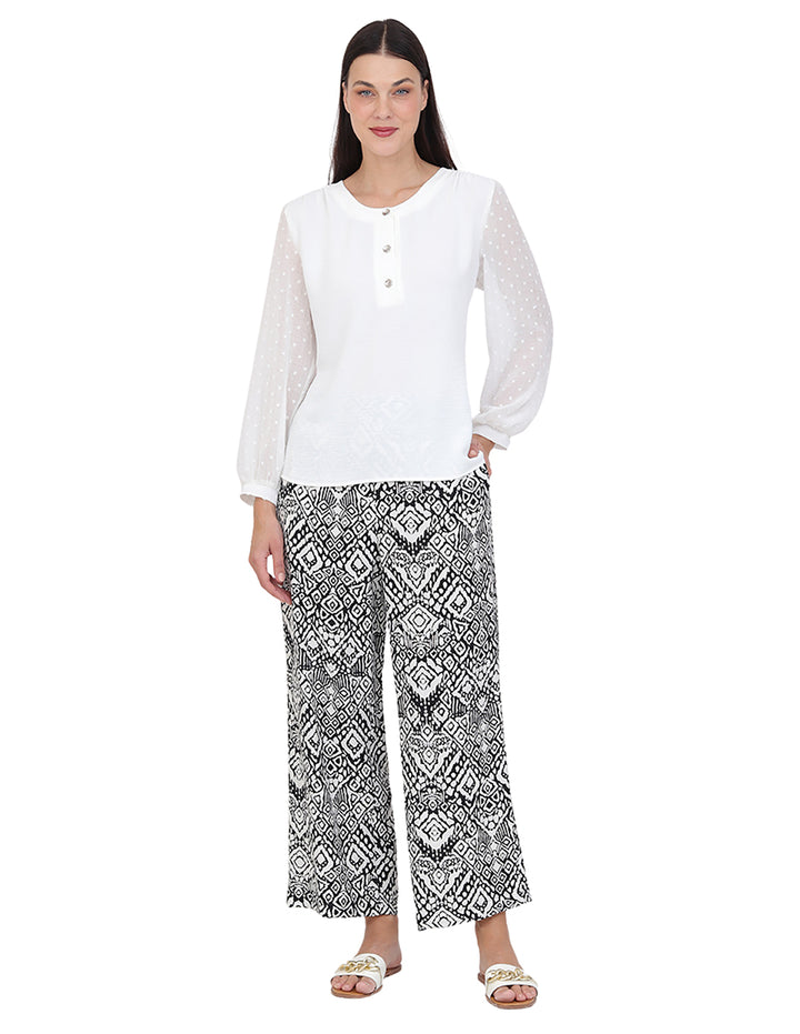 Blusa Cuello Redondo, Manga  Larga