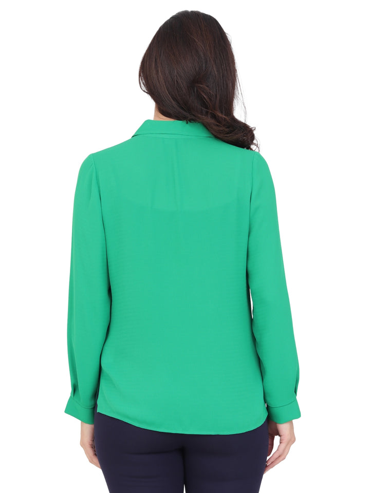 Blusa Cuello V, Manga 3/4, Lisa