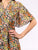 Vestido Cuello V, Manga Corta, Estampado