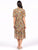 Vestido Cuello V, Manga Corta, Estampado